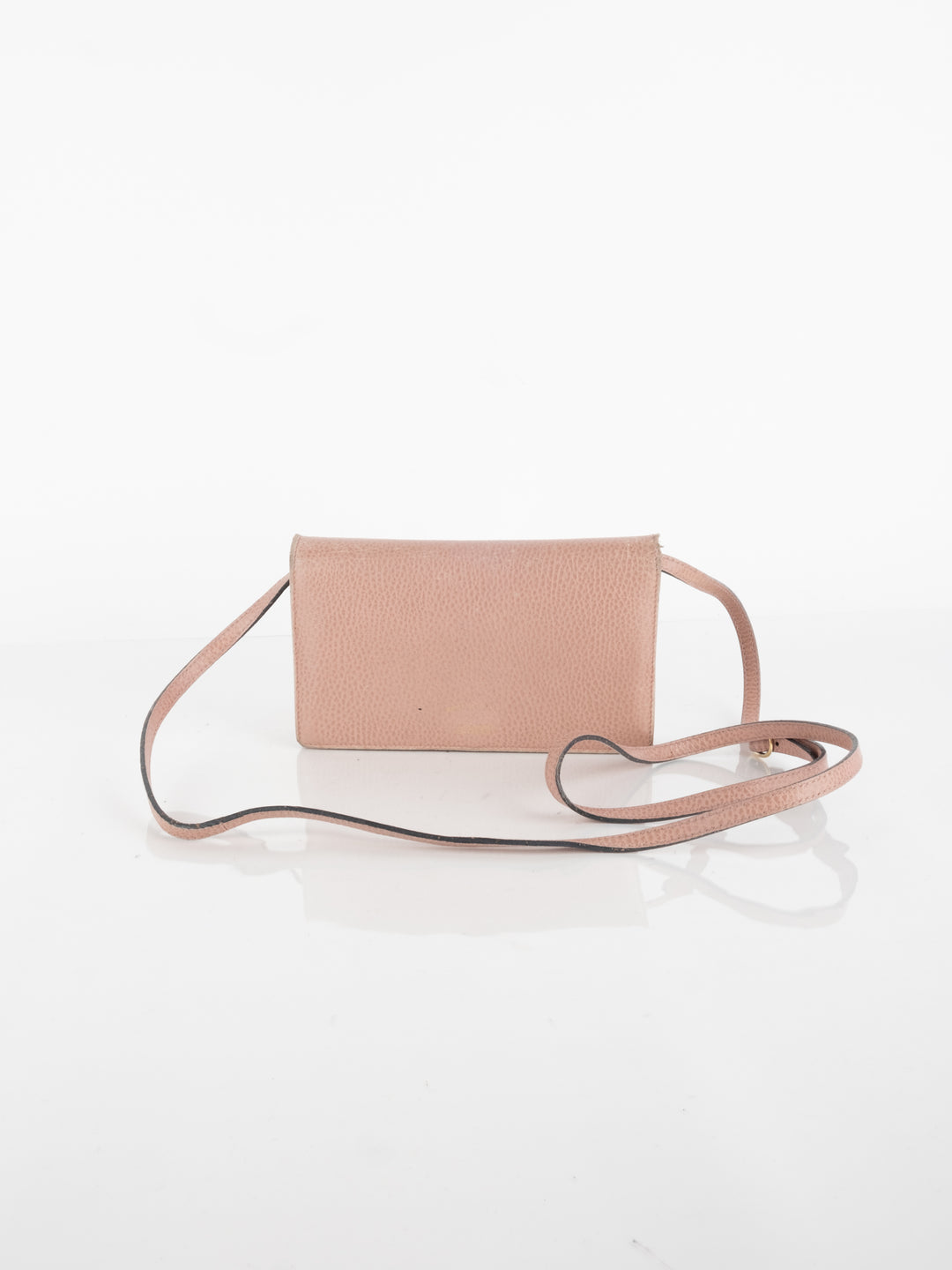 Pink Leather Wallet Bag