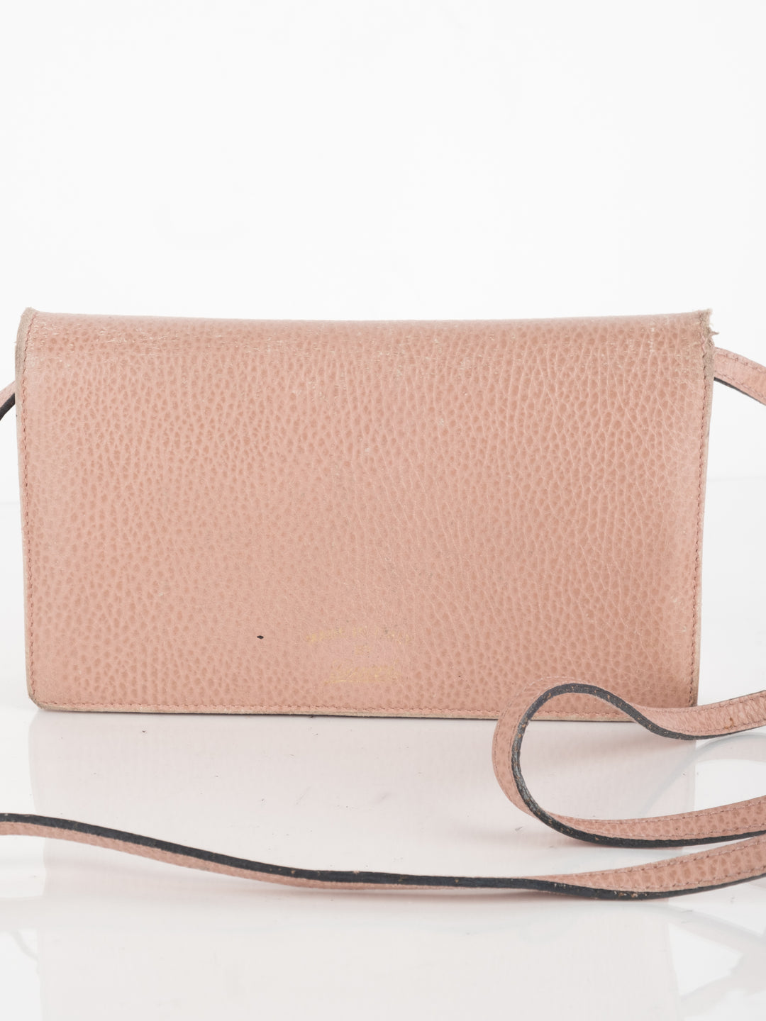 Pink Leather Wallet Bag