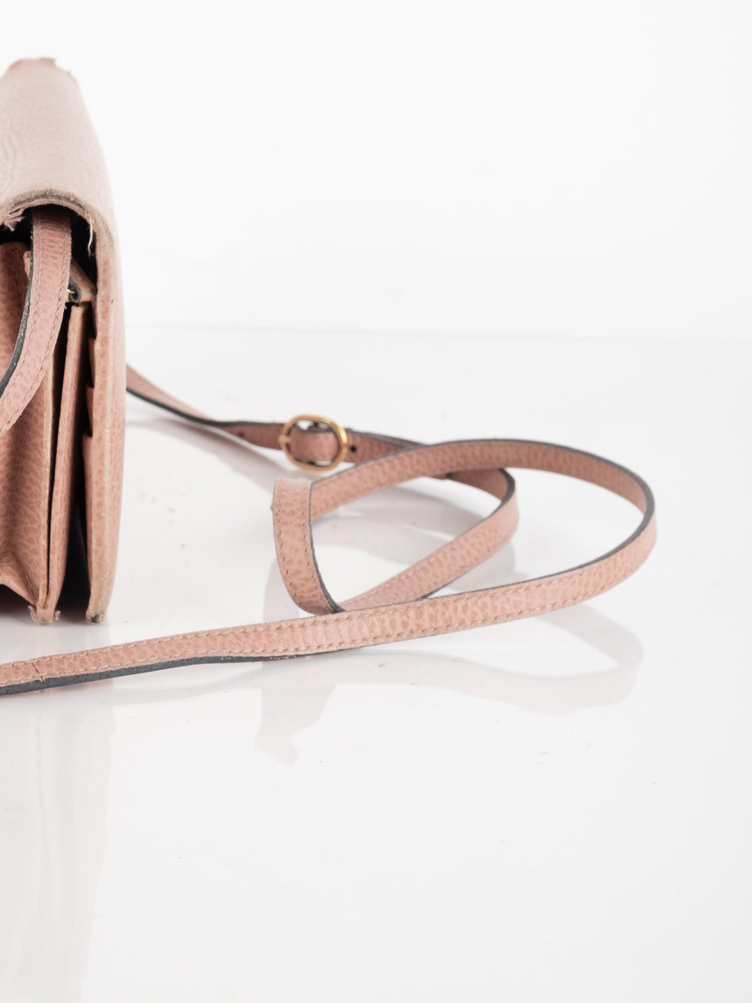 Pink Leather Wallet Bag