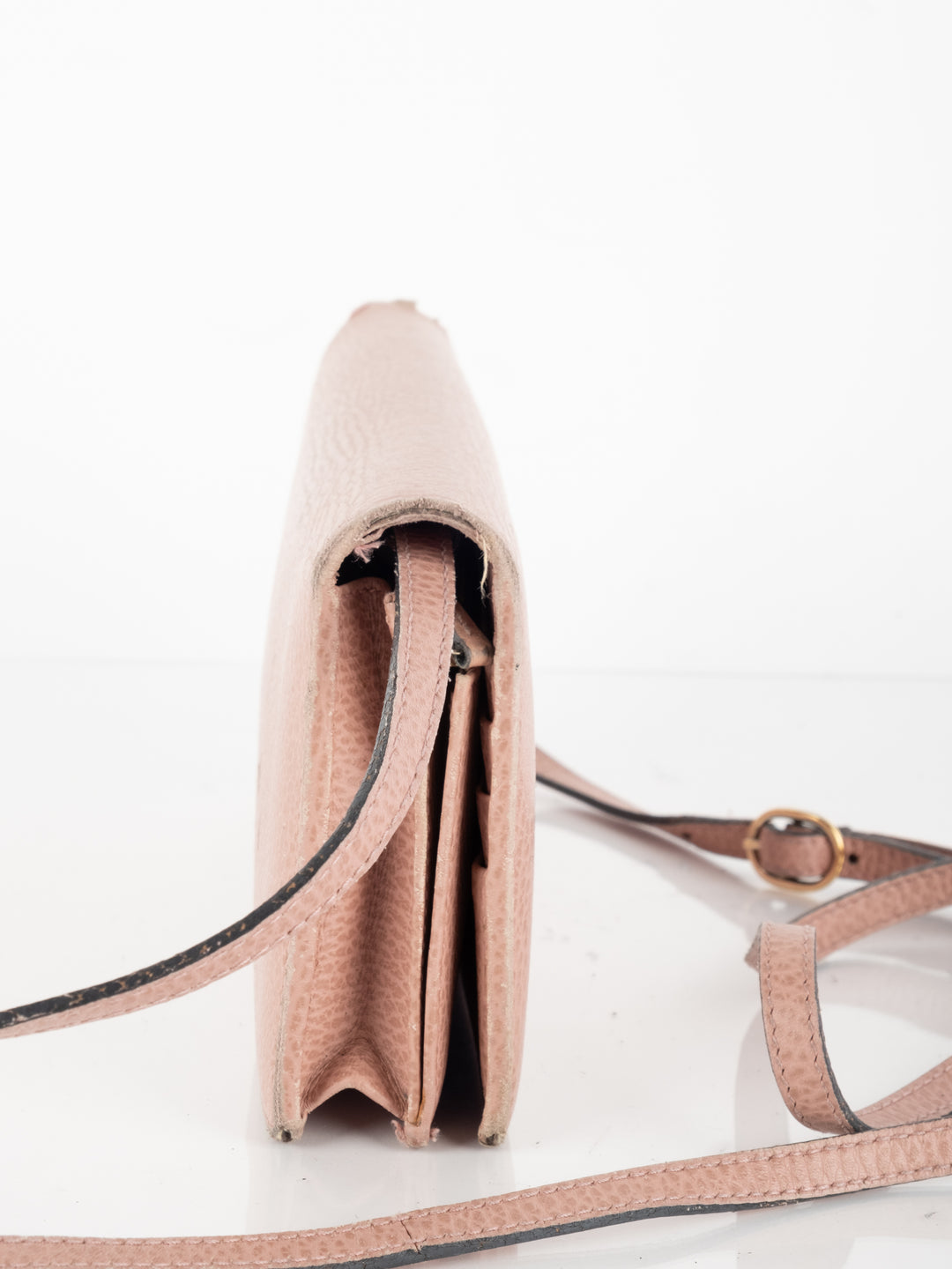 Pink Leather Wallet Bag