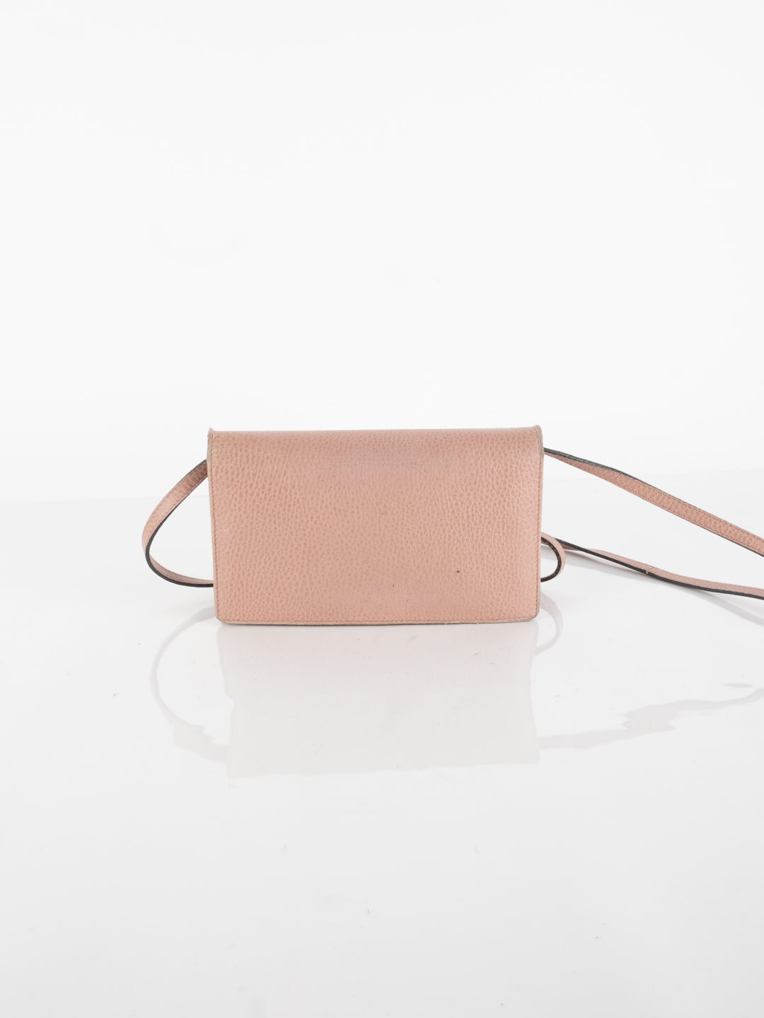 Pink Leather Wallet Bag