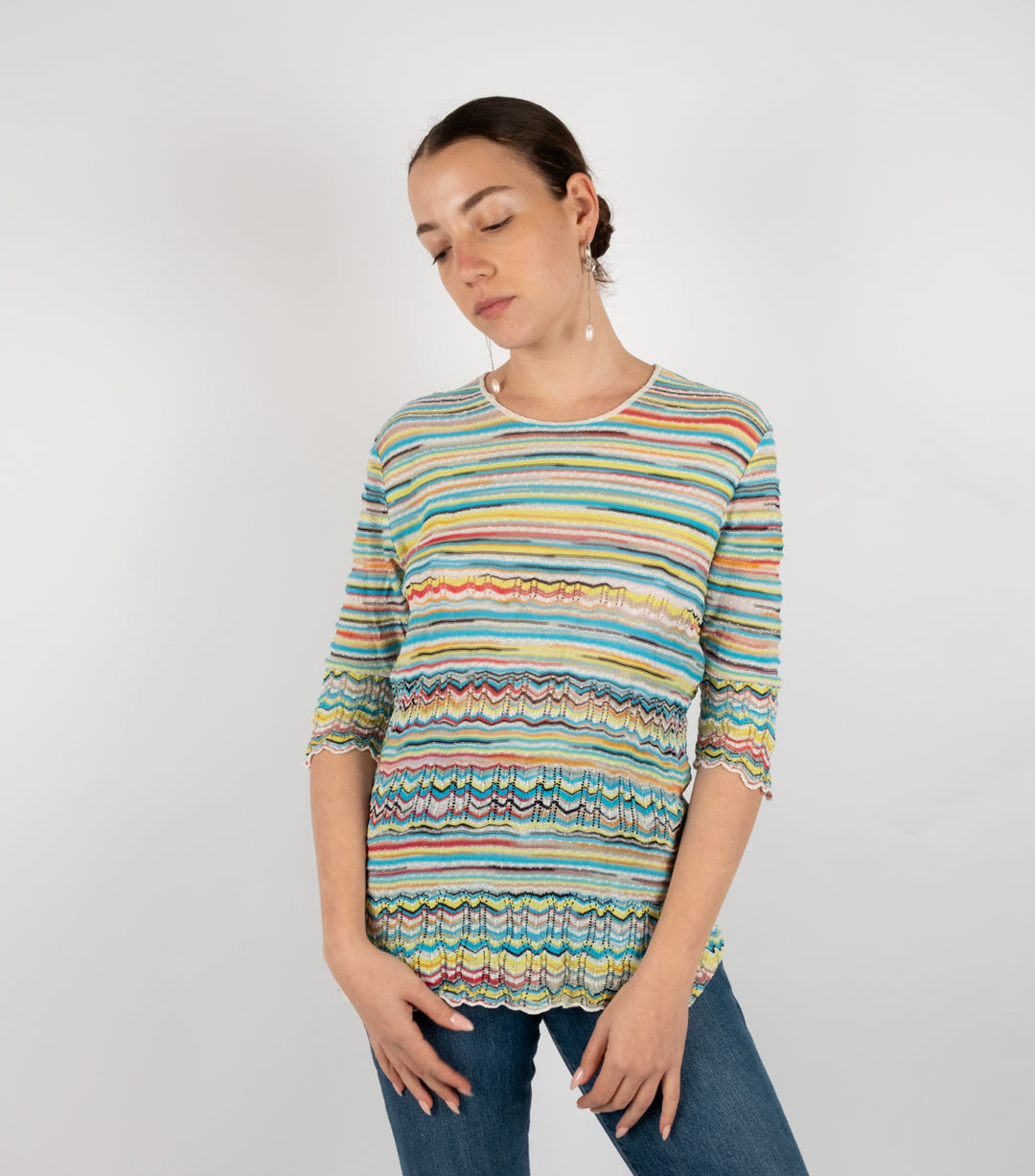 3/4 Colorful Stripes Shirt