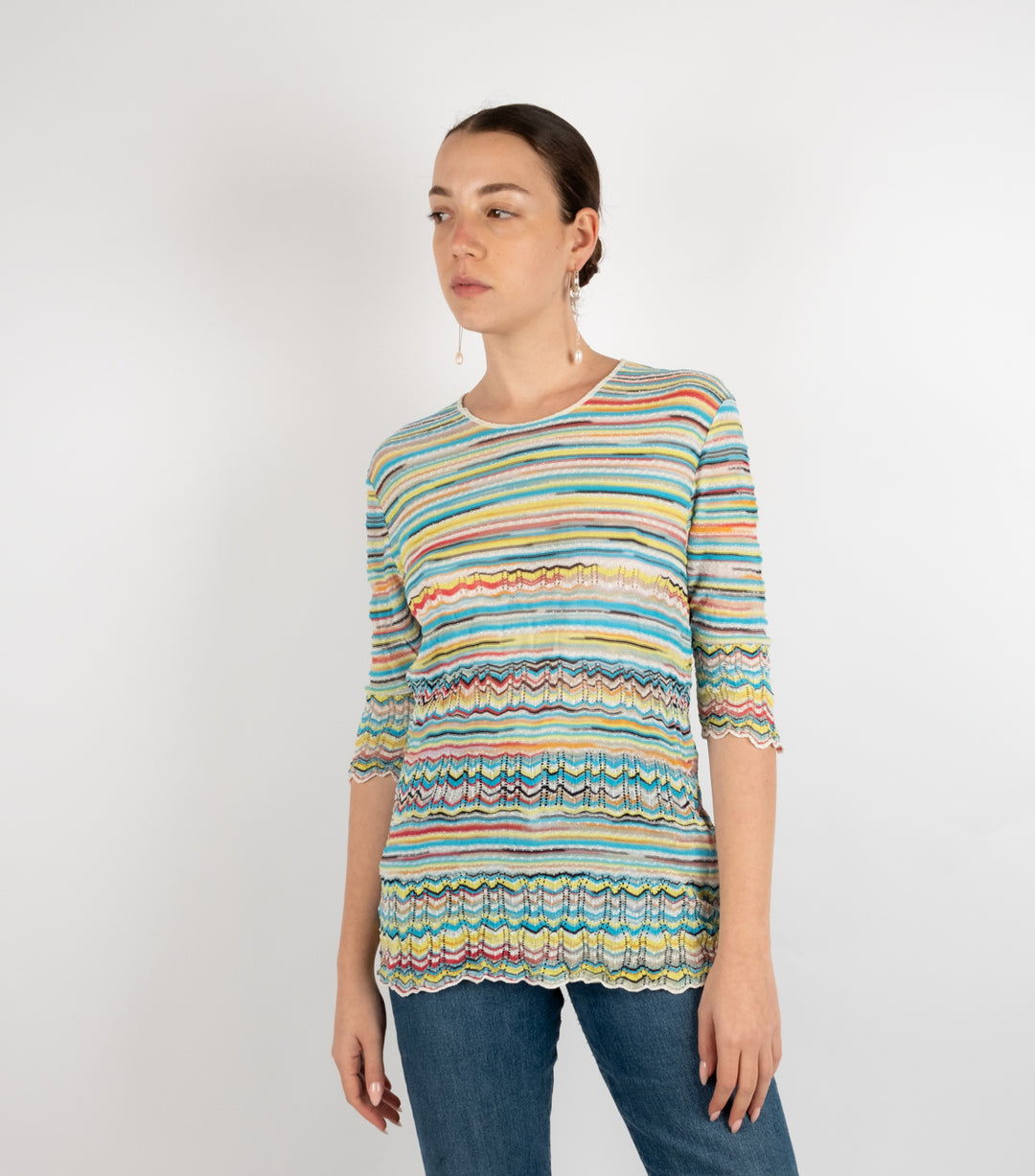 3/4 Colorful Stripes Shirt