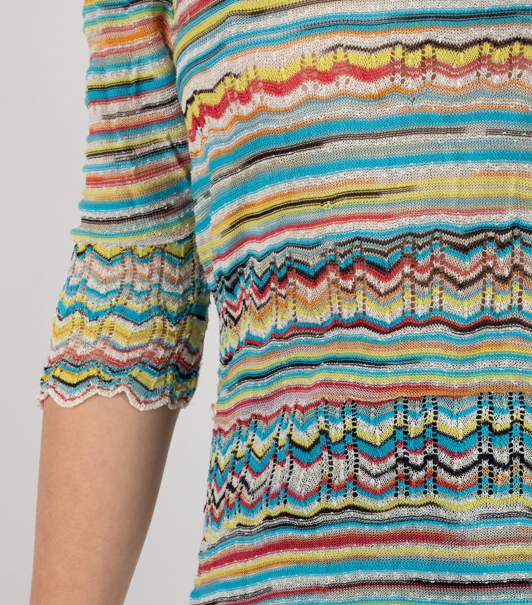 3/4 Colorful Stripes Shirt