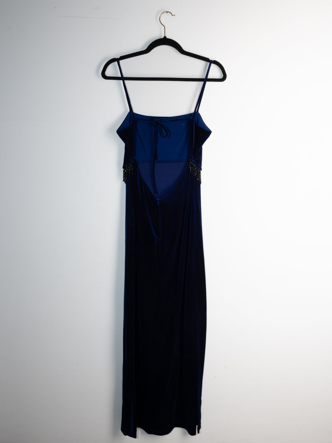 Vintage - Dark Blue Suede Maxi Dress