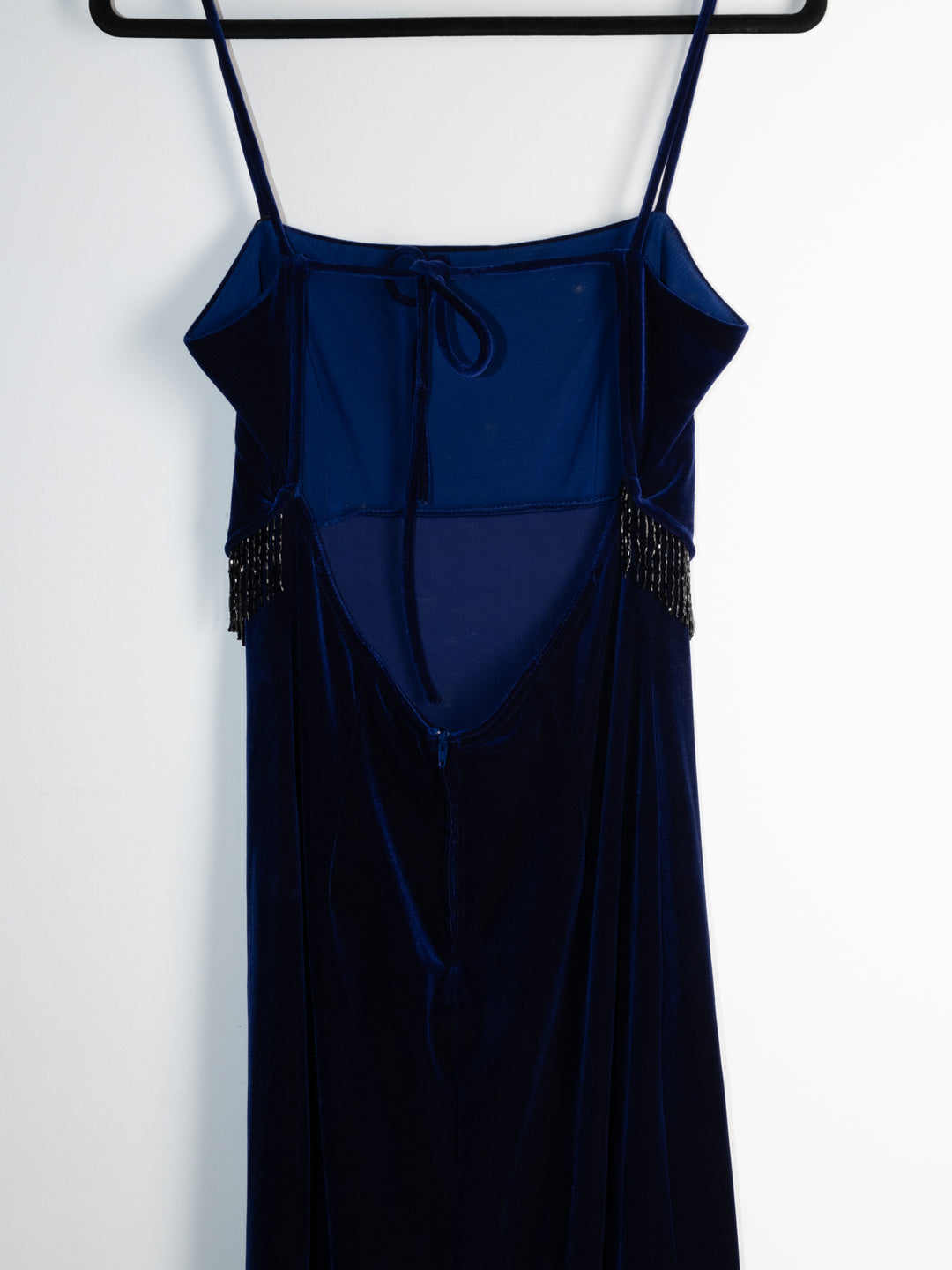 Vintage - Dark Blue Suede Maxi Dress