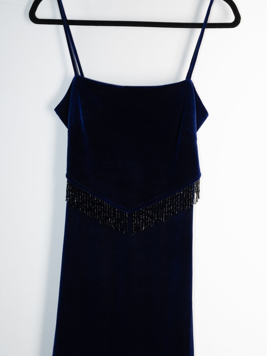 Vintage - Dark Blue Suede Maxi Dress