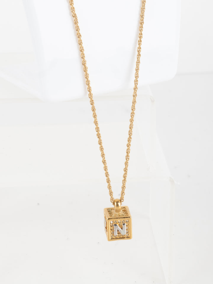 Nina Ricci - Golden Cube Necklace