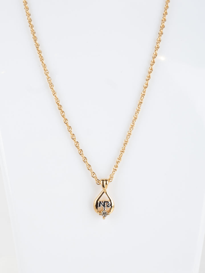 Nina Ricci - Small NR Drop Necklace