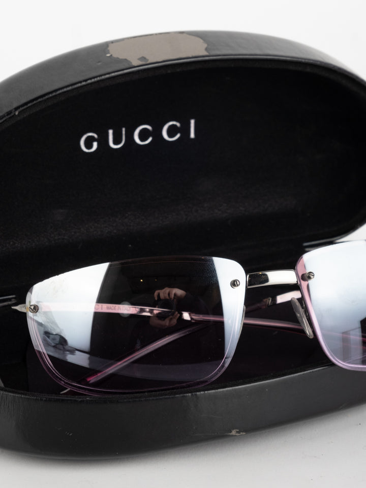 GG - Pink Transparent Sunglasses