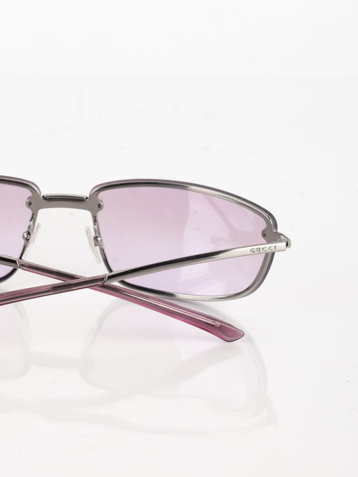 GG - Pink Transparent Sunglasses