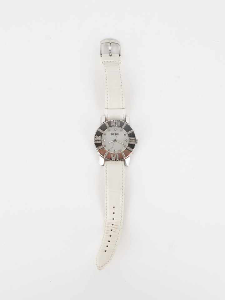 Folli Follie White Leather Watch