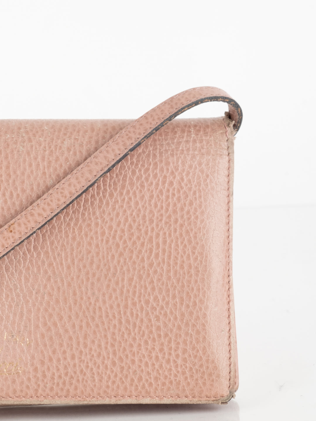 Pink Leather Wallet Bag