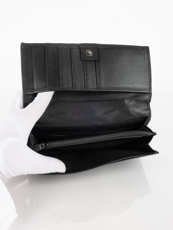 Classic Black Long Wallet