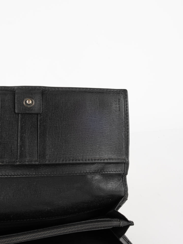 Classic Black Long Wallet