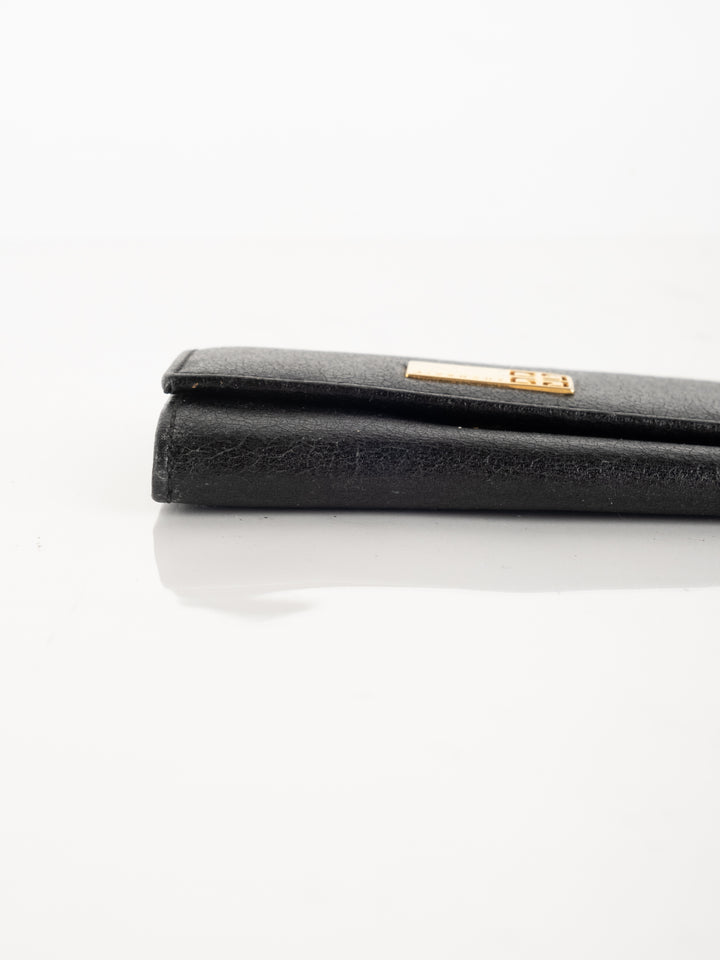 Black Leather Hook Key Case