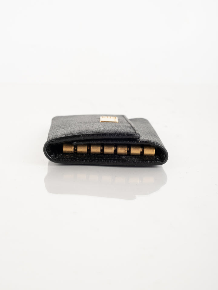 Black Leather Hook Key Case