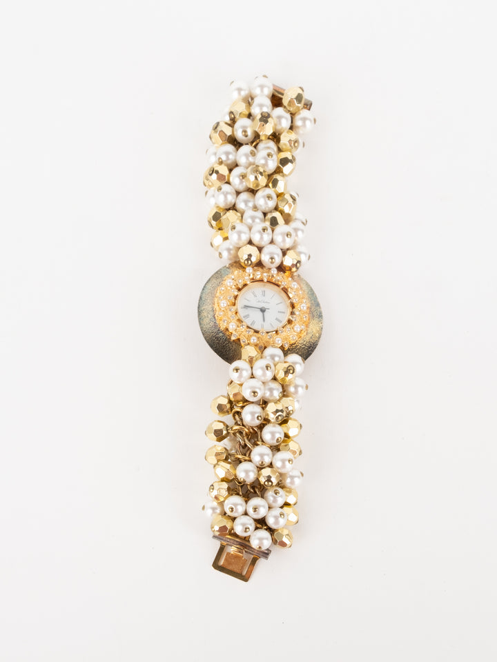 Vintage Pearl - Gold Watch