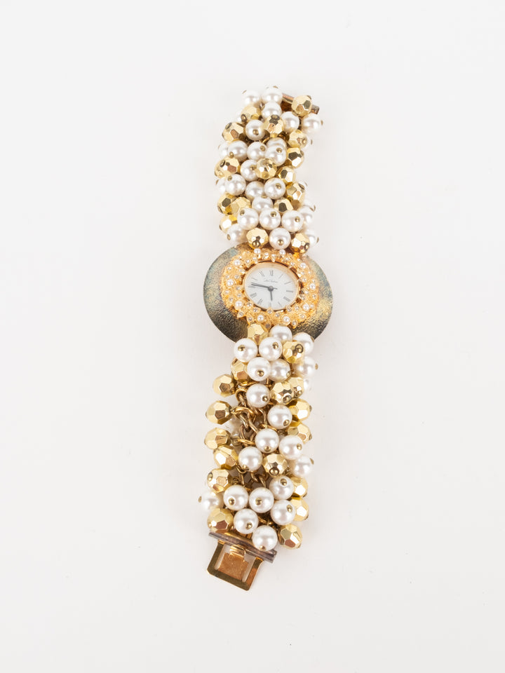 Vintage Pearl - Gold Watch