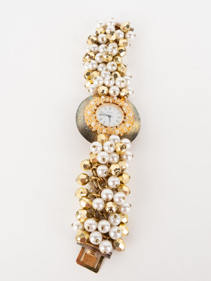 Vintage Pearl - Gold Watch