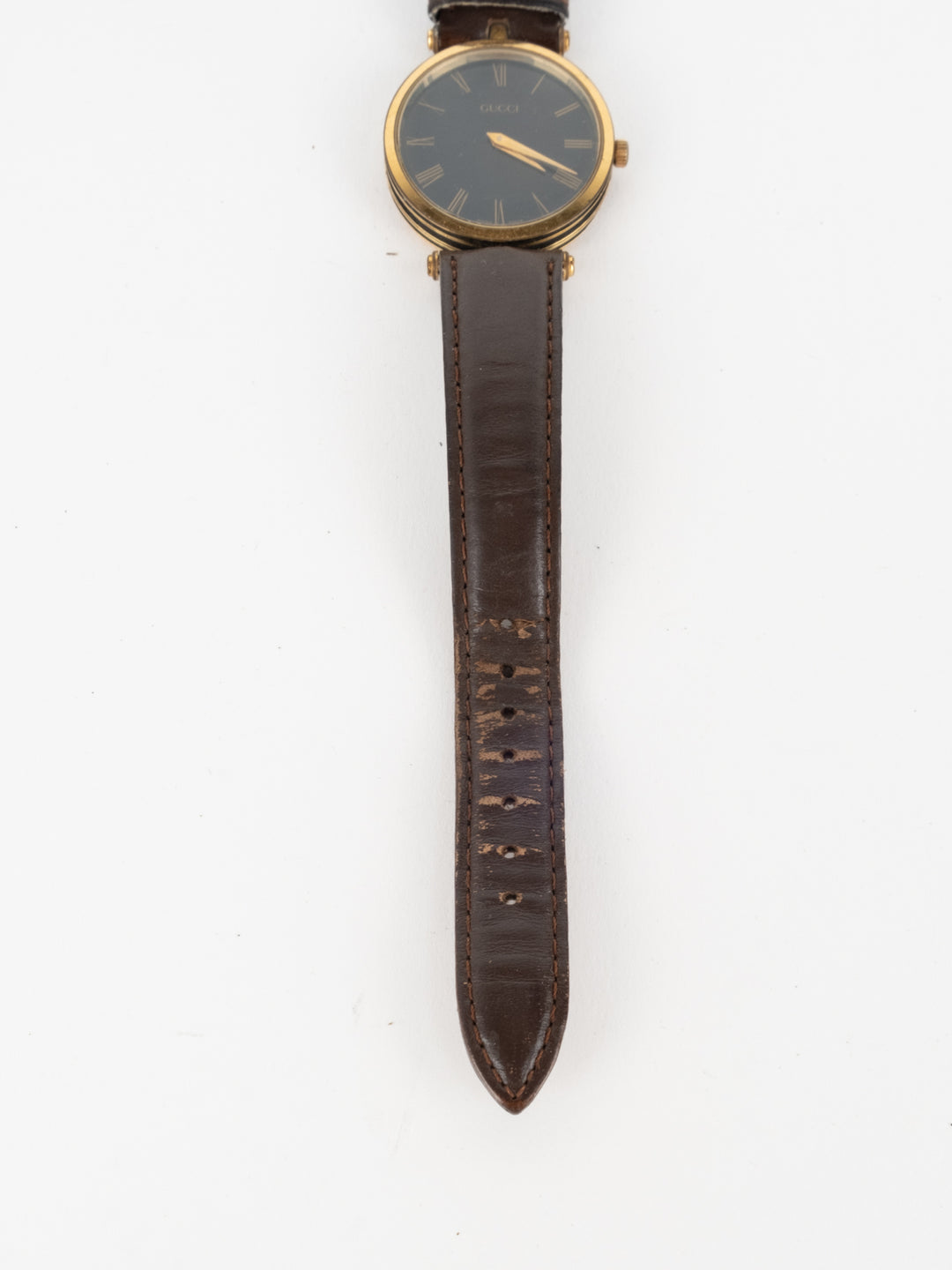 Gucci - Brown Leather Round Watch