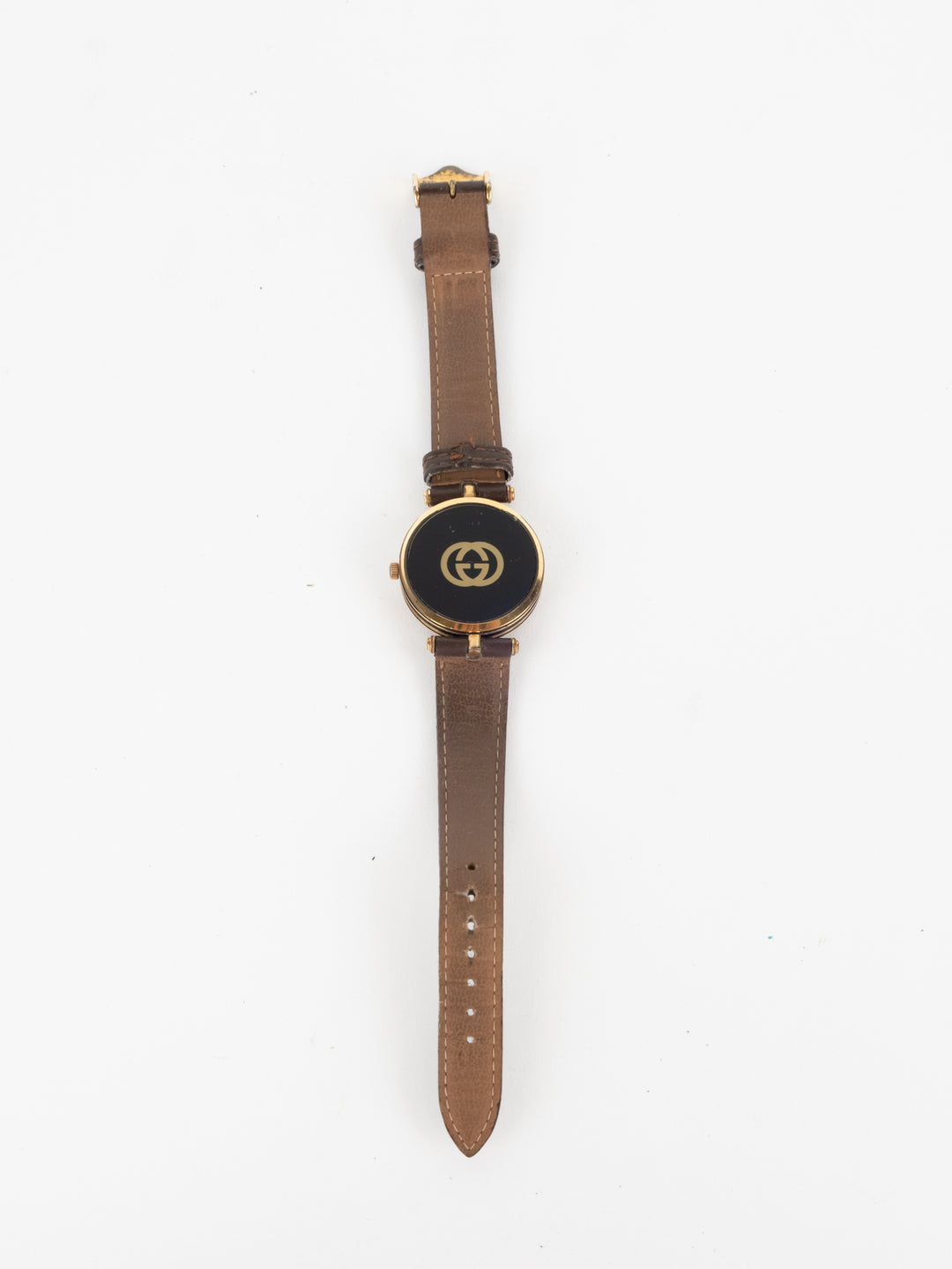 Gucci - Brown Leather Round Watch