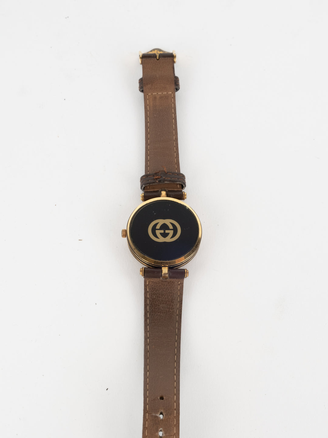 Gucci - Brown Leather Round Watch