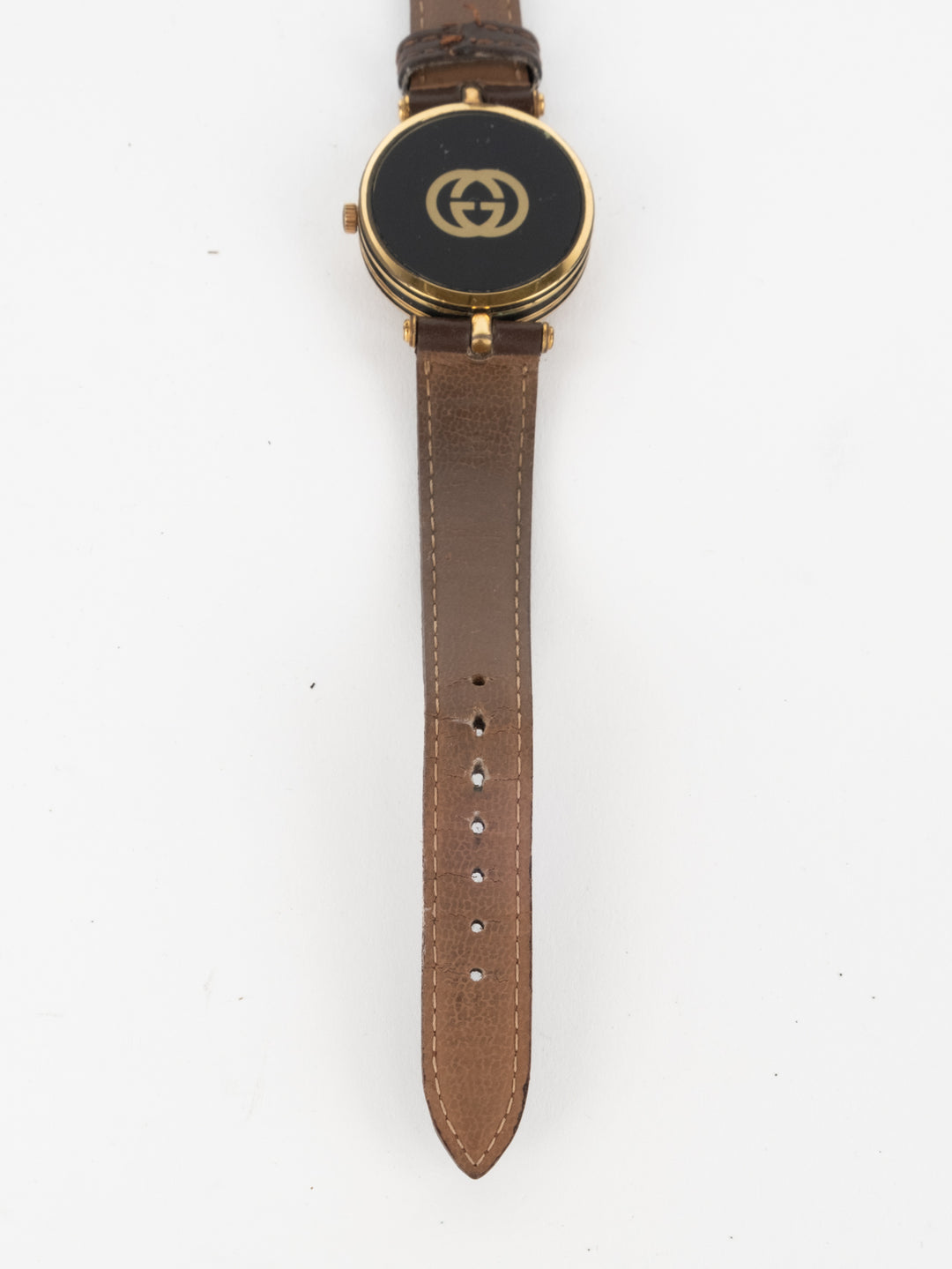 Gucci - Brown Leather Round Watch