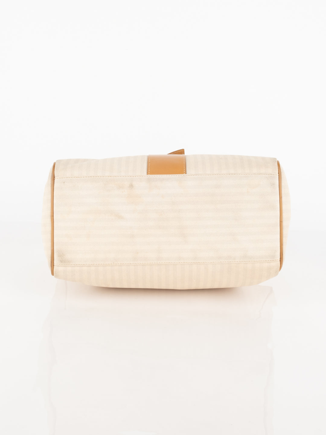 Beige Striped Hand Bag