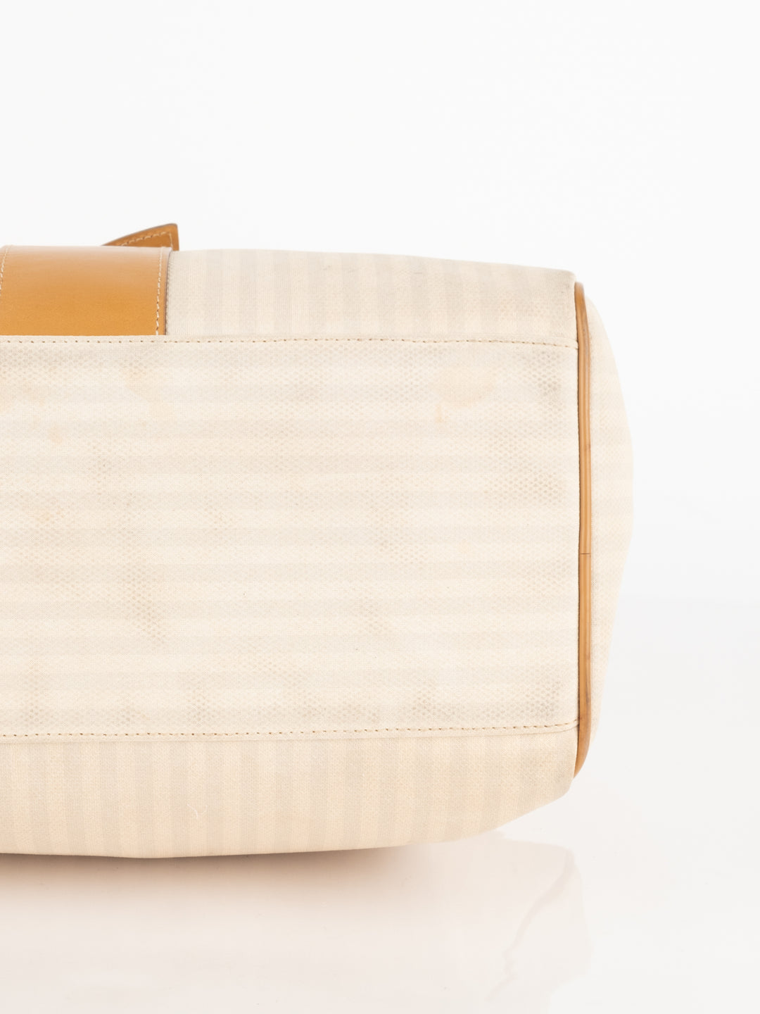 Beige Striped Hand Bag