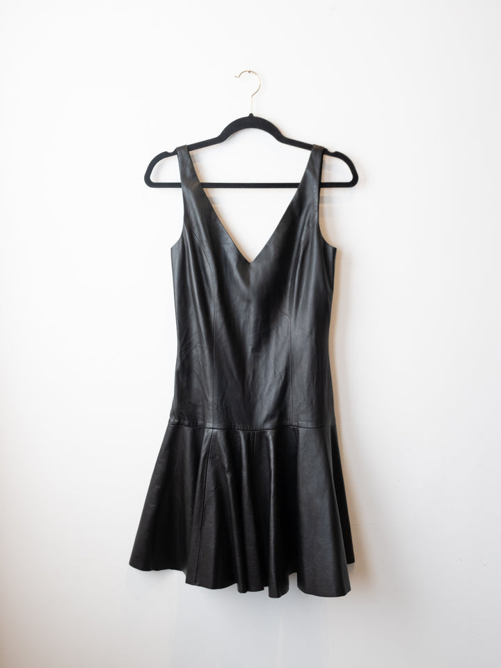 RARE Black Leather Dress