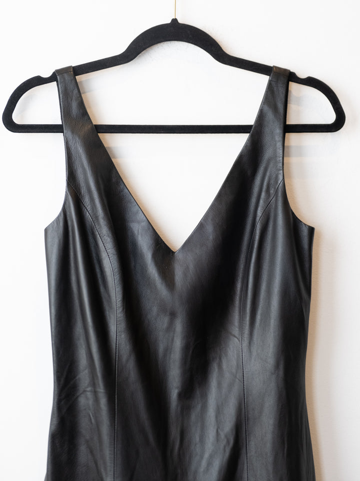 RARE Black Leather Dress