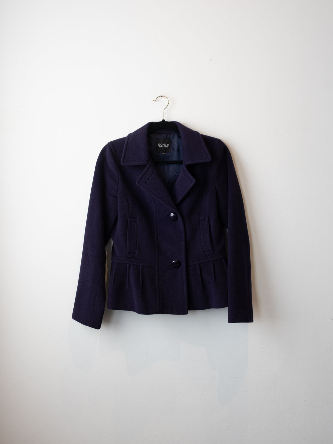 Dark Blue Crop Coat