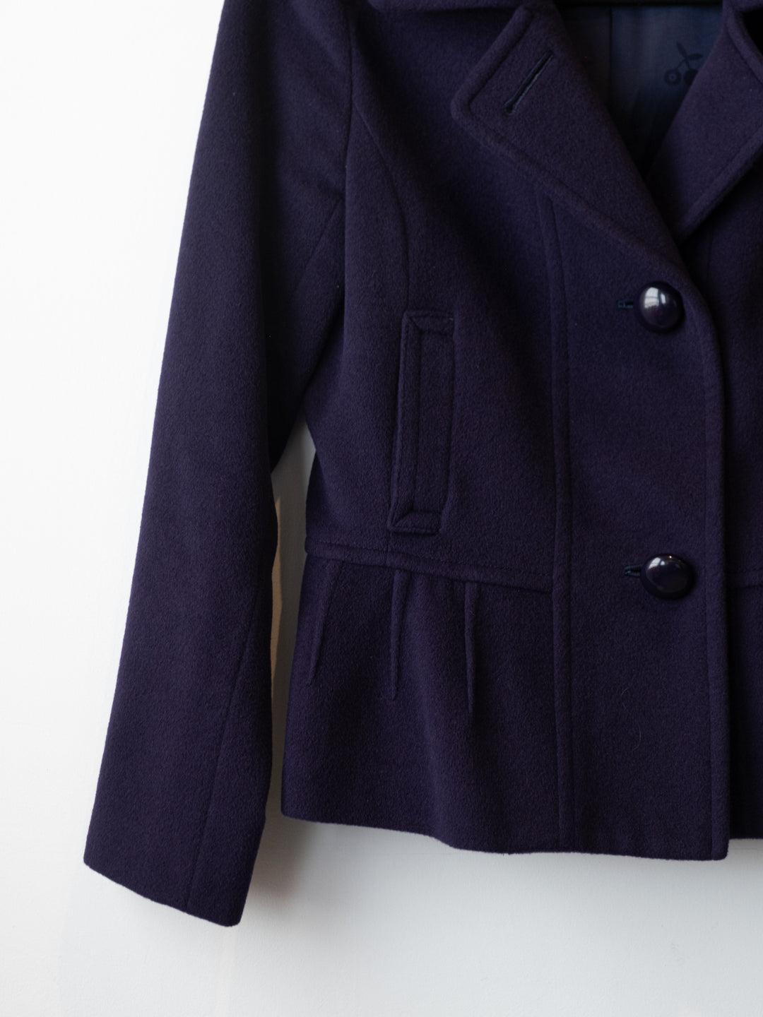 Dark Blue Crop Coat