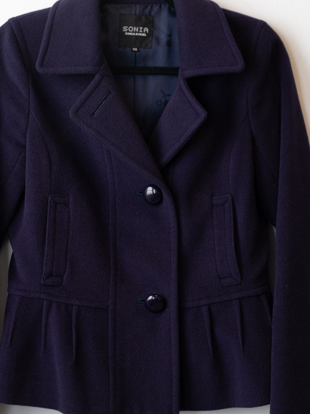 Dark Blue Crop Coat