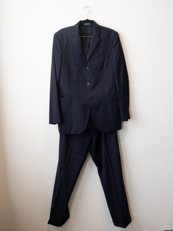 Navy Stripped Suit