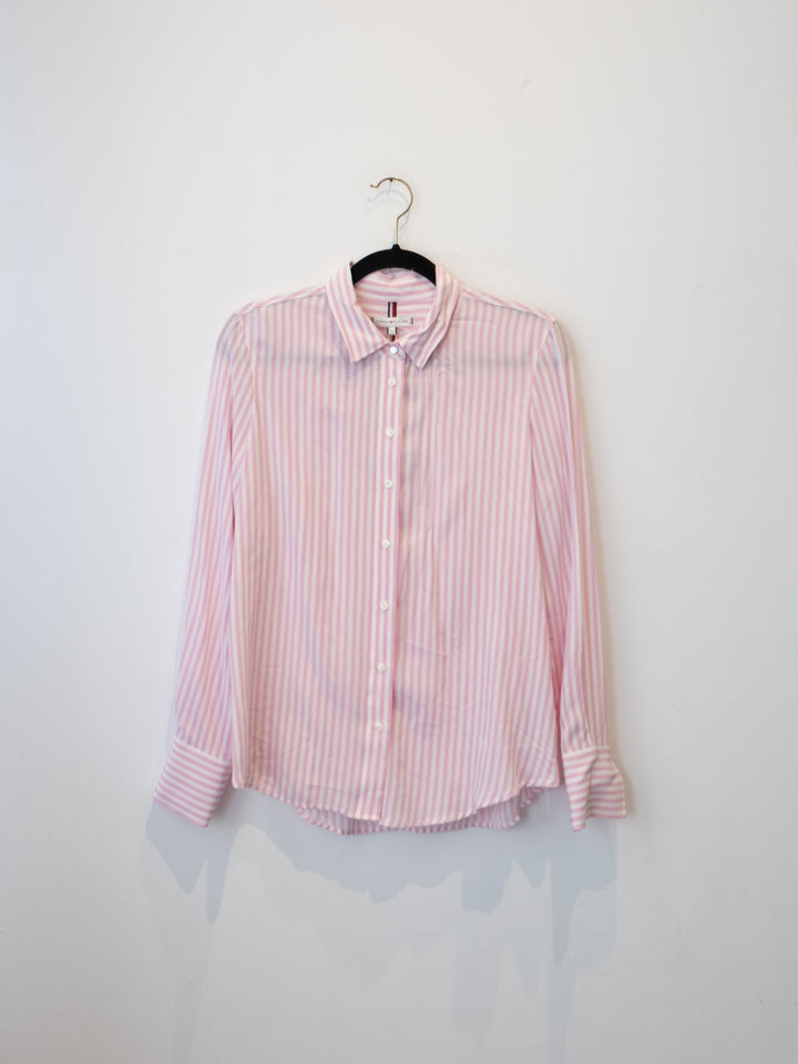 Pink Stripped Buttoned Shirt