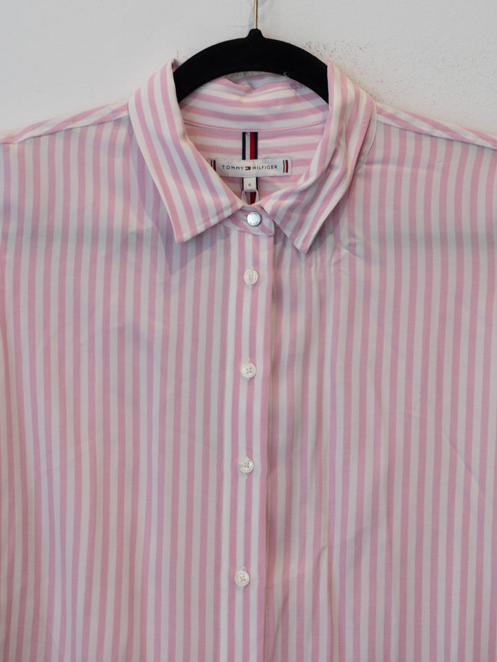 Pink Stripped Buttoned Shirt