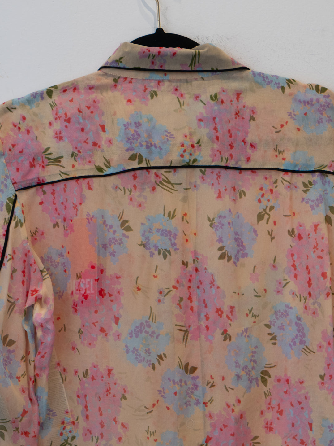 Pink Flowered Buttoned Shirt