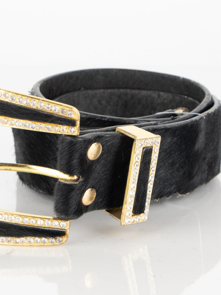 Black Fur Belt