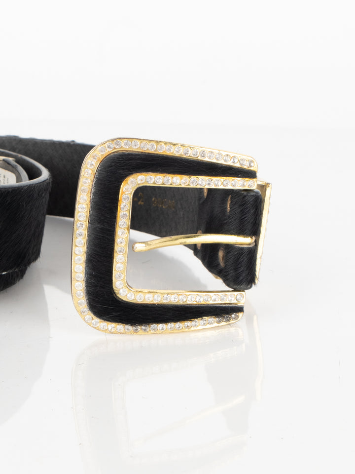 Black Fur Belt