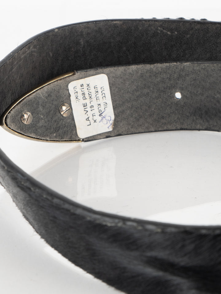 Black Fur Belt