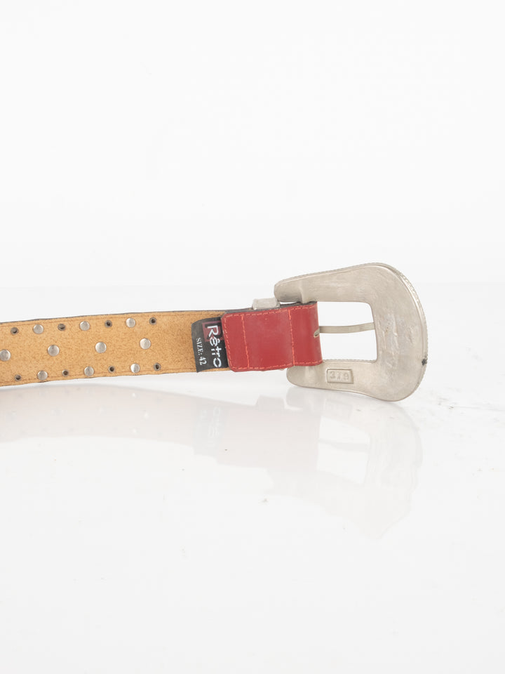 Red Leather Belt