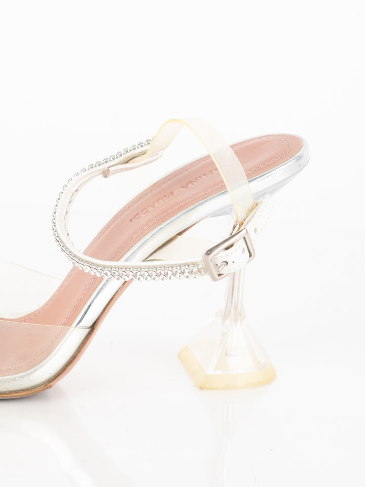 Silver Transparent Heels