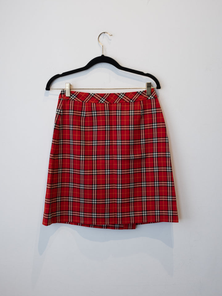 Red Nova Chek Skirt