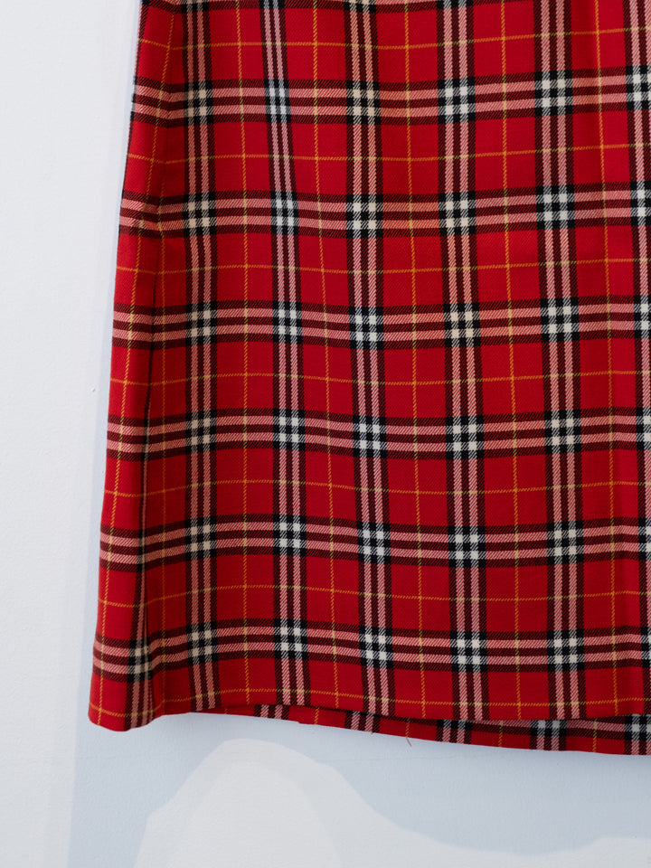 Red Nova Chek Skirt