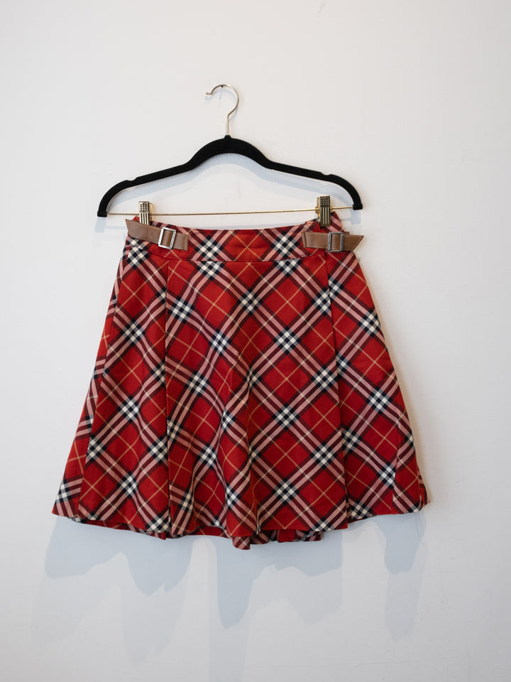 Red Nova Chek Skirt