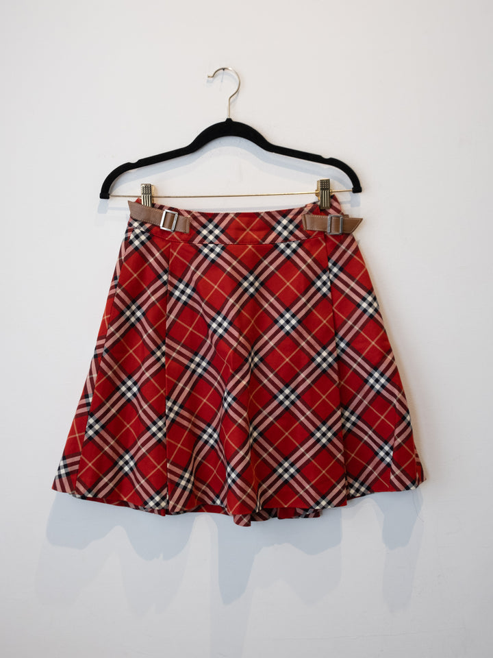 Red Nova Chek Skirt