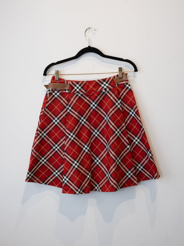 Red Nova Chek Skirt