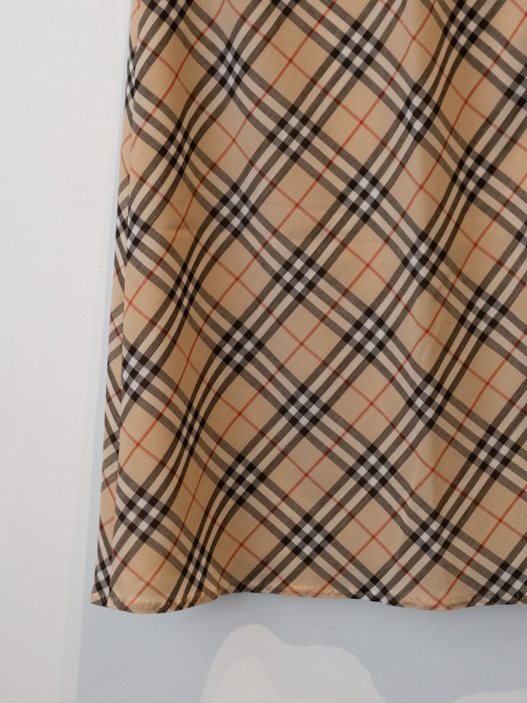 Beige Nova Check Skirt